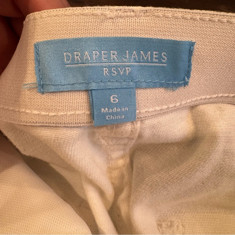 Draper James White Denim Button-Front A-Line Midi Skirt - Picture 7 of 7